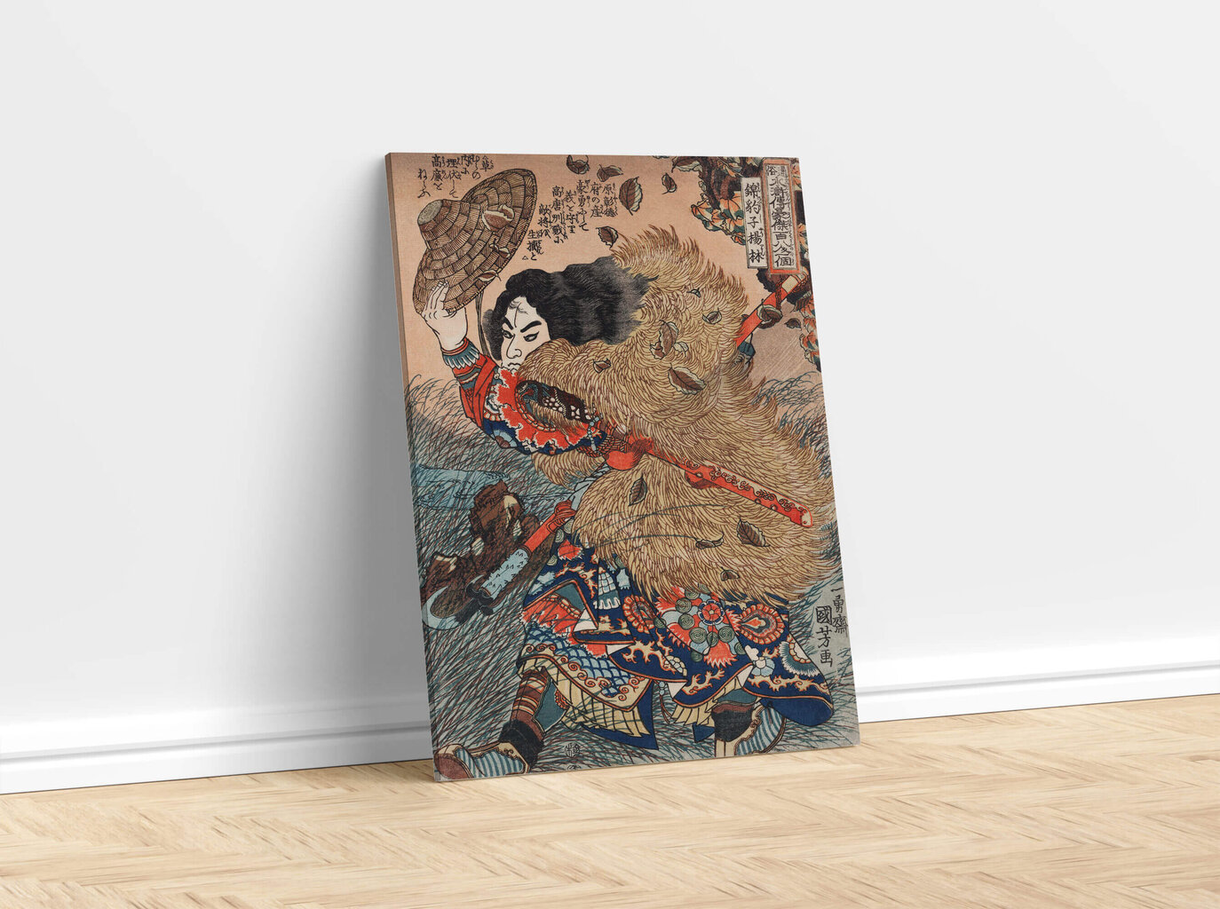 Reprodukcija Varonis Suikodens (Utagava Kunijosi), 100x70 cm cena un informācija | Gleznas | 220.lv