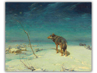 Reprodukcija Vientuļais vilks (Alfrēds fon Verušs-Kovaļskis), 60x50 cm cena un informācija | Gleznas | 220.lv
