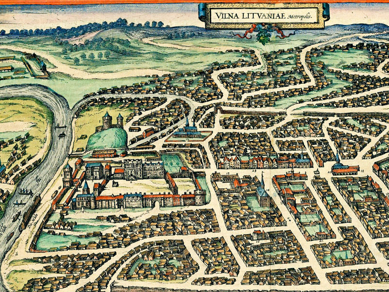 Reprodukcija Viļņas karte (1576), 40x60 cm цена и информация | Gleznas | 220.lv
