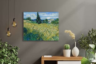 Репродукция Зеленое пшеничное поле с кипарисом (Винсент Ван Гог), 30x40 см цена и информация | Картины | 220.lv