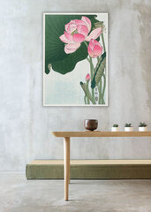 Репродукция Цветущие цветы лотоса (Охара Косон), 40x60 см цена и информация | Картины | 220.lv