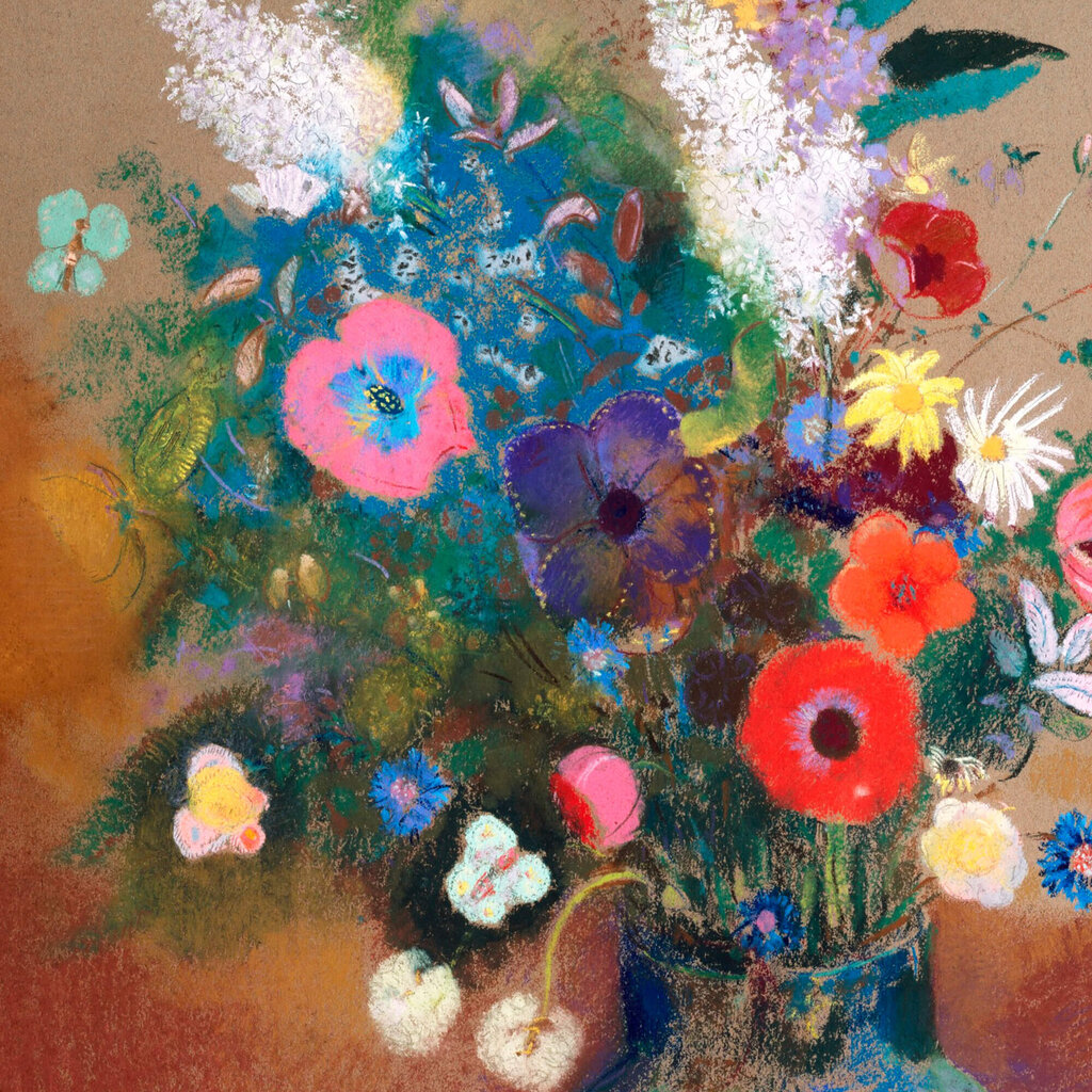 Reprodukcija Ziedu pušķis (Odilons Redons), 30x40 cm cena un informācija | Gleznas | 220.lv