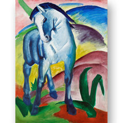 Reprodukcija Zilais zirgs I (Francis Marks), 40x60 cm cena un informācija | Gleznas | 220.lv