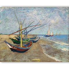 Reprodukcija Zvejas laivas Senmarī krastā (Vinsents van Gogs), 40x60 cm cena un informācija | Gleznas | 220.lv