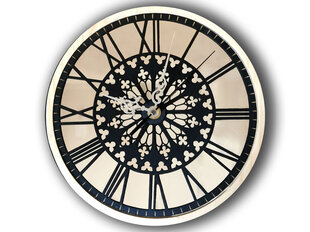Sienas pulkstenis ar spoguli Gotika, 40 cm - Wolf Kult cena un informācija | Pulksteņi | 220.lv