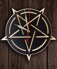 Sienas pulkstenis Pentagramma, 28 cm - Wolf Kult cena un informācija | Pulksteņi | 220.lv