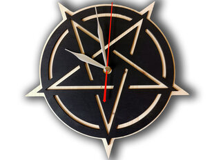 Sienas pulkstenis Pentagramma, 28 cm - Wolf Kult cena un informācija | Pulksteņi | 220.lv