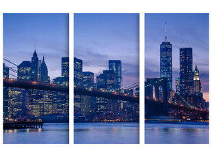 Glezna 3 daļas Manhetenas panorāma, 120x80 cm, Wolf Kult цена и информация | Картины | 220.lv