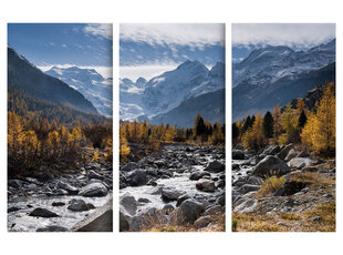 Glezna 3 daļas Rudenīgi kalni, 150x100 cm, Wolf Kult cena un informācija | Gleznas | 220.lv
