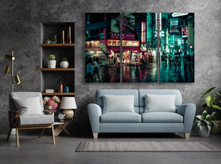 Glezna 3 daļas Tokijas iela, 120x80 cm, Wolf Kult цена и информация | Картины | 220.lv