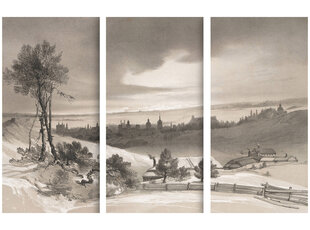 Glezna 3 daļas Viļņas ainava, 150x100 cm, Wolf Kult cena un informācija | Gleznas | 220.lv