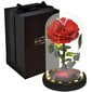 Roze stikla kolbā, 22 cm cena un informācija | Stabilizētās rozes, augi | 220.lv
