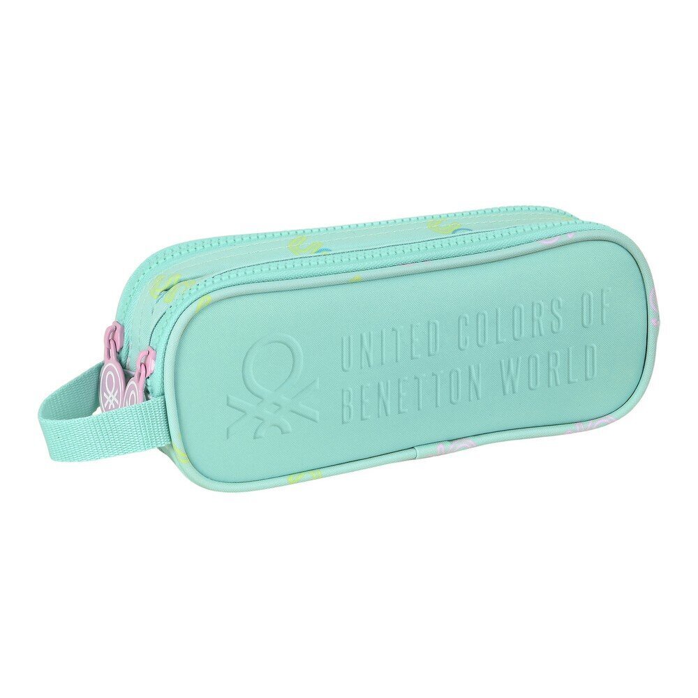 Skolas soma Benetton World Piparmētru krāsā, 21 x 8 x 6 cm цена и информация | Penāļi | 220.lv