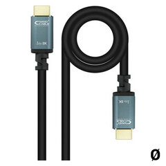 HDMI kabelis Nanocable 8K Ultra HD, melns cena un informācija | Kabeļi un vadi | 220.lv