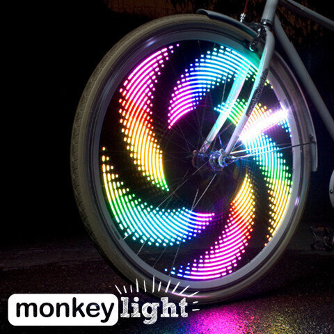 Monkey Light M232 krāsains un rakstains velosipēda riepu lukturis цена и информация | Velo lukturi un atstarotāji | 220.lv
