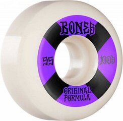 Bones ritens OG Formula Skateboard Wheels 100A 55mm V5 Sidecut White цена и информация | Скейтборды | 220.lv