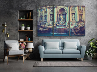 Glezna 3 daļas Trevi strūklaka, 150x100 cm, Wolf Kult cena un informācija | Gleznas | 220.lv