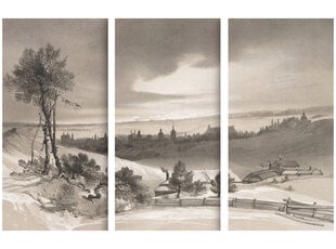 Glezna 3 daļas Viļņas ainava, 120x80 cm, Wolf Kult cena un informācija | Gleznas | 220.lv