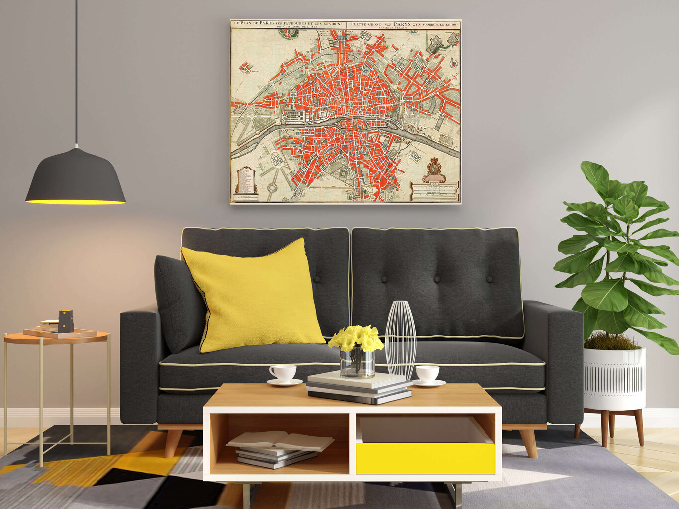 Plakāts Antīkā Parīzes karte, 59x84 cm (A1), Wolf Kult cena un informācija | Gleznas | 220.lv