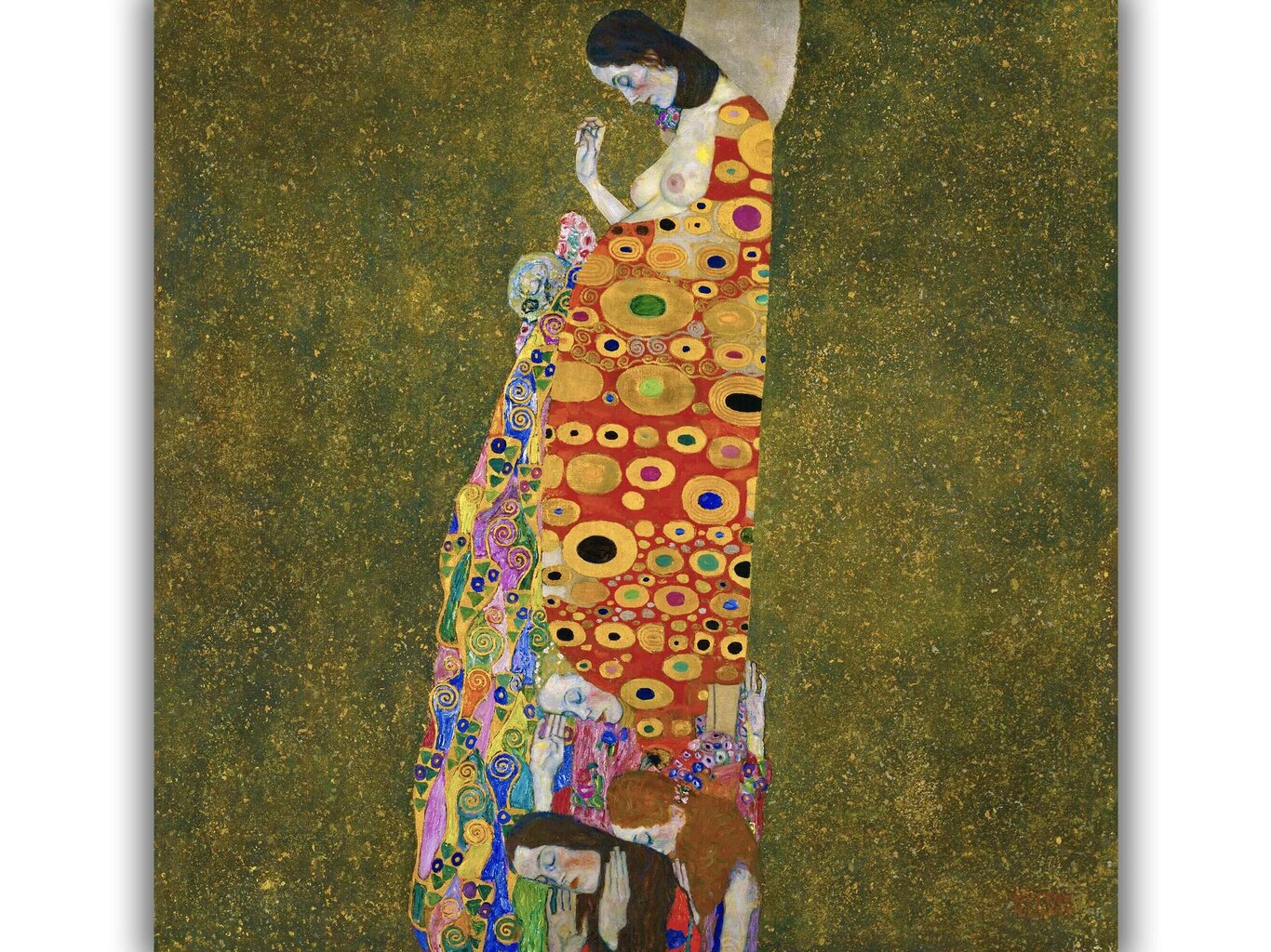 Reprodukcija Cerība II (Gustavs Klimts), 60x60 cm цена и информация | Gleznas | 220.lv