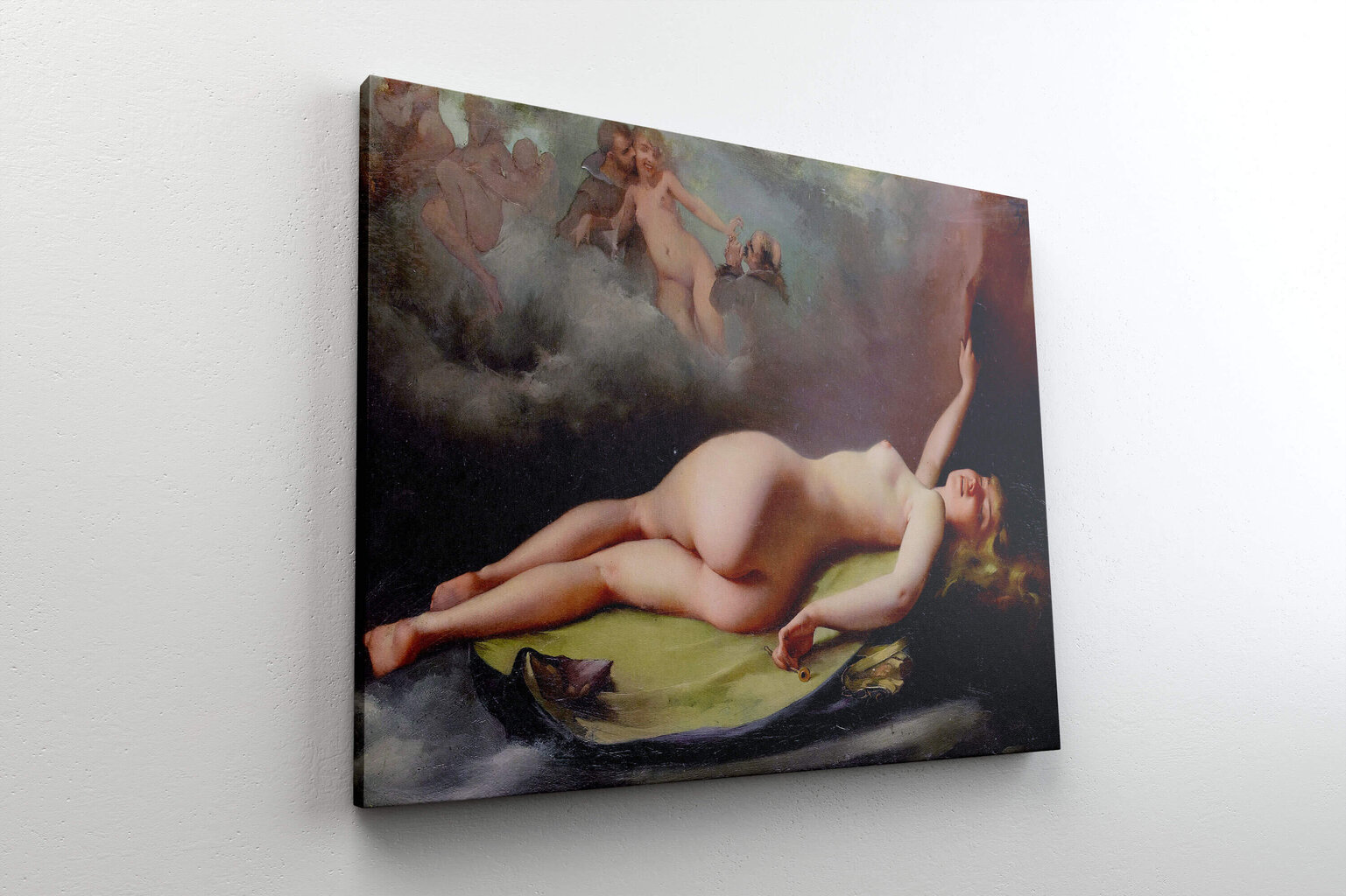 Reprodukcija Guļošā kailā (Luiss Rikardo Falero), 100x60 cm цена и информация | Gleznas | 220.lv
