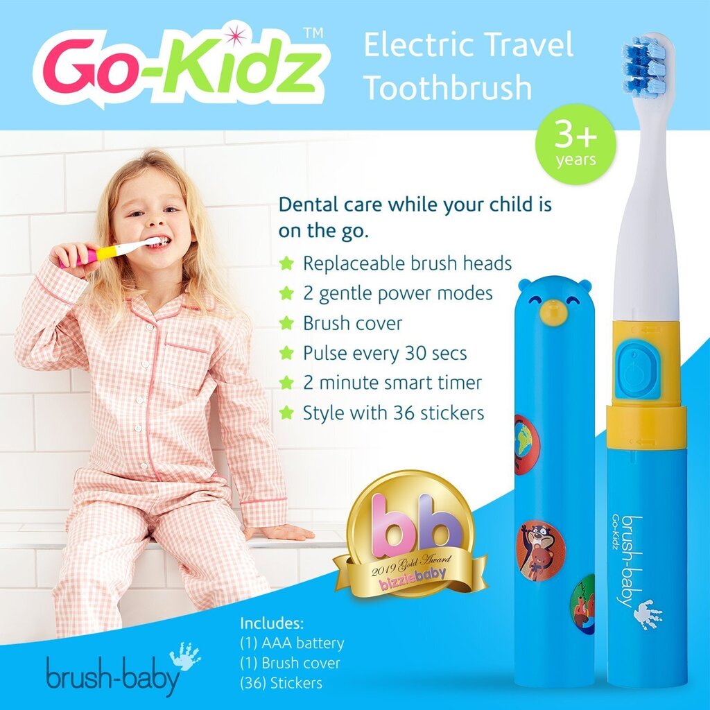 Brush-Baby Go-Kidz цена и информация | Elektriskās zobu birstes | 220.lv