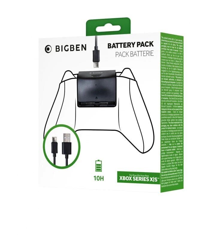 BigBen Battery Pack 1400MaH Xbox Series S|X cena un informācija | Spēļu kontrolieri | 220.lv