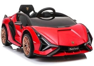 Elektromobilis bērniem Lamborghini Sian, sarkans cena un informācija | Bērnu elektroauto | 220.lv