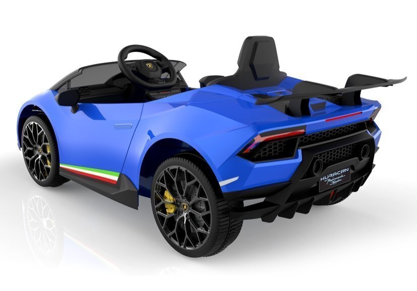 Elektromobilis bērniem Lamborghini Huracan, zils cena un informācija | Bērnu elektroauto | 220.lv