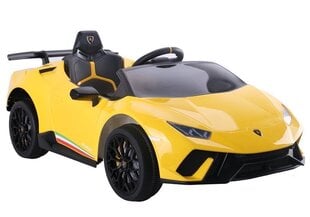 Elektromobilis bērniem Lamborghini Huracan, dzeltens cena un informācija | Bērnu elektroauto | 220.lv