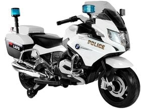 Elektriskais motocikls bērniem BMW R1200 Police, balts cena un informācija | Bērnu elektroauto | 220.lv
