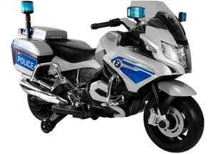 Elektriskais motocikls bērniem BMW R1200 Police, sudrabains cena un informācija | Bērnu elektroauto | 220.lv