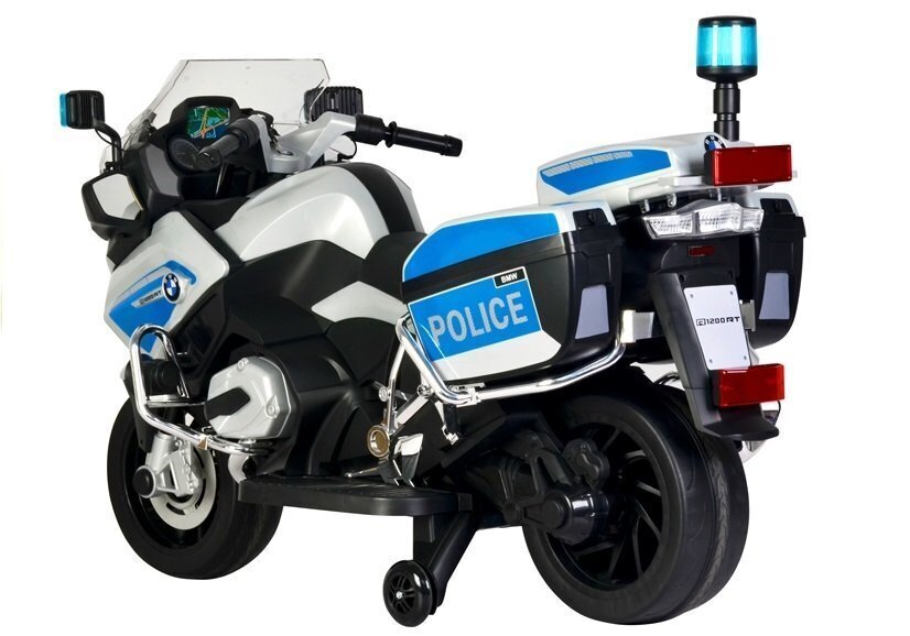 Elektriskais motocikls bērniem BMW R1200 Police, sudrabains цена и информация | Bērnu elektroauto | 220.lv