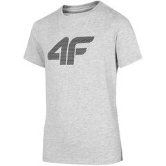 Футболка 4F Jr HJZ22 JTSM002 27M, серая цена и информация | Рубашки для мальчиков | 220.lv