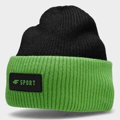 Cepure 4F Jr HJZ22-JCAM004 41S, zaļa-melna cena un informācija | Cepures, cimdi, šalles zēniem | 220.lv