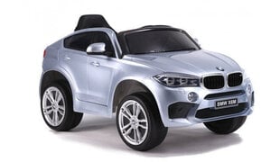 Детский одноместный электромобиль BMW X6, Серебро цена и информация | Электромобили для детей | 220.lv