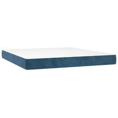 vidaXL atsperu gulta ar matraci, tumši zils samts, 180x200 cm цена и информация | Кровати | 220.lv