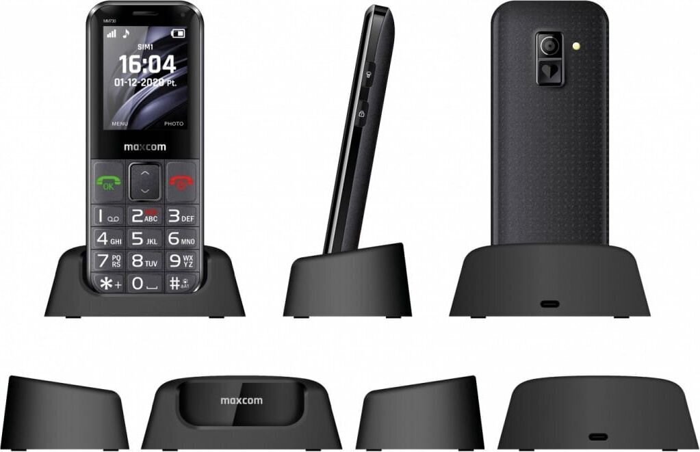 Maxcom Comfort MM730 Senior Phone 2G Black цена и информация | Mobilie telefoni | 220.lv