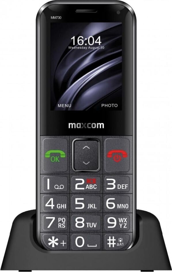 Maxcom Comfort MM730 Senior Phone 2G Black cena un informācija | Mobilie telefoni | 220.lv