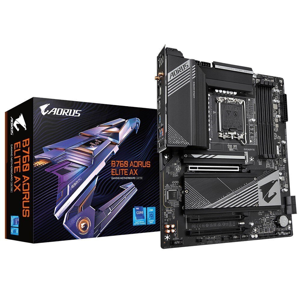 Gigabyte B760 AORUS ELITE AX DDR4 (rev. 1.0), ATX, LGA1700, DDR4 cena un informācija | Mātesplates | 220.lv