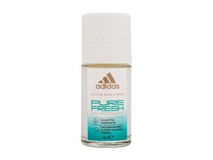 Шариковый дезодорант Adidas Pure Fresh 24 часа 50 мл цена и информация | Adidas Духи, косметика | 220.lv