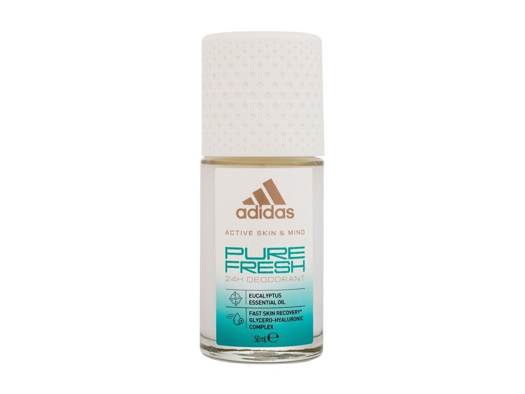 Rullīša dezodorants Adidas Pure Fresh 24h 50 ml cena un informācija | Dezodoranti | 220.lv