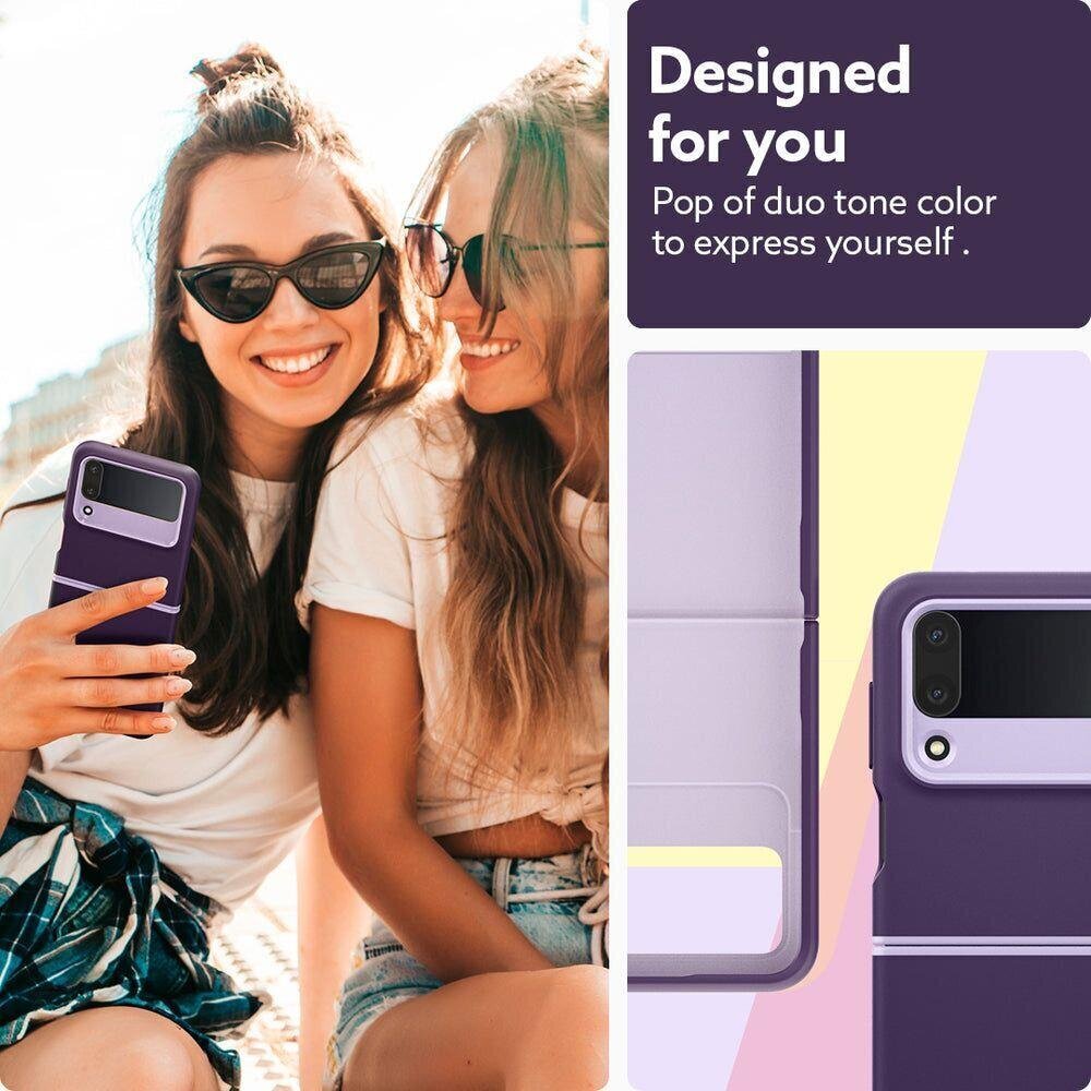 Spigen Caseology Nano Pop Galaxy With Flip 4 Light Violet cena un informācija | Telefonu vāciņi, maciņi | 220.lv