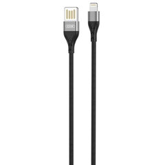 XO cable NB188 USB - Lightning 2.4A 1,0m gray double-sided USB цена и информация | Кабели и провода | 220.lv