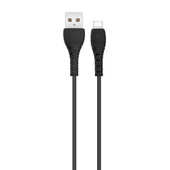 XO cable NB-Q165 USB - USB-C 1,0m 3A black цена и информация | Кабели и провода | 220.lv