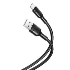 XO cable NB212 USB - USB-C 1,0 m 2,1A black cena un informācija | Kabeļi un vadi | 220.lv