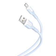 XO cable NB212 USB - microUSB 1,0 m 2,1A blue cena un informācija | Kabeļi un vadi | 220.lv