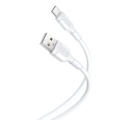 XO cable NB212 USB - USB-C 1,0 m 2,1A white cena un informācija | Kabeļi un vadi | 220.lv