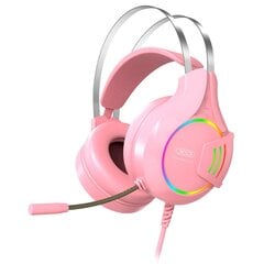 XO wired headphones GE-04 jack 3,5mm pink cena un informācija | Austiņas | 220.lv