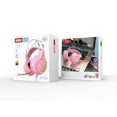 XO wired headphones GE-04 jack 3,5mm pink cena un informācija | Austiņas | 220.lv